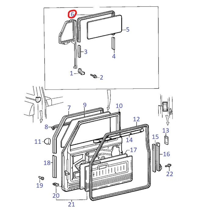 Oven ikkunan tiiviste, Landcruiser Series 40 1