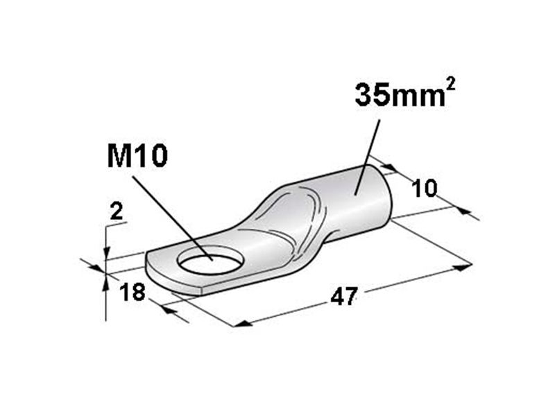 Kaapelikenkä, puristettava, 35 mm^2, M10 1