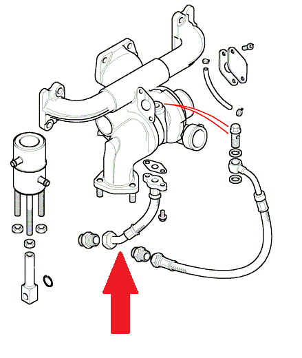 Turbon öljyn paluuputki ERR4895, Land Rover 300Tdi 1