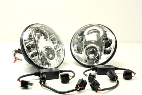 TERRAFIRMA 7” LED HEADLIGHT PAIR LHD E MARKED, DOT