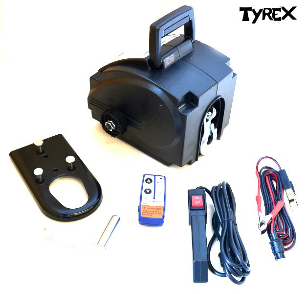 Portable Winch, 3500 lb, Wire, 12 V