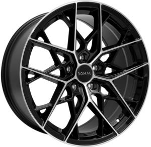 ROMAC VORTEX GLOSS BLACK / POLISHED 8.5x20 5/108 ET45 CB73.1