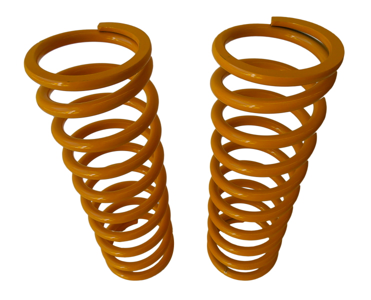 PAIR OF REAR SPRINGS +10 CM YELLOW FOR DEFENDER 110