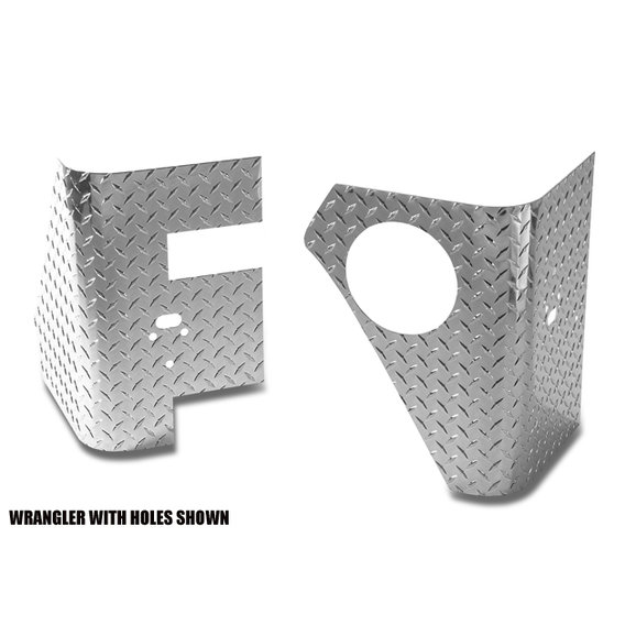 Jeep YJ Rear Corner Plates Diamond Plate
