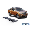 Nissan D23 , D40, R51 Skid plate komplett kit utan tank (4 st)