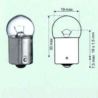 BULP PAIR 12V/5W BA15S