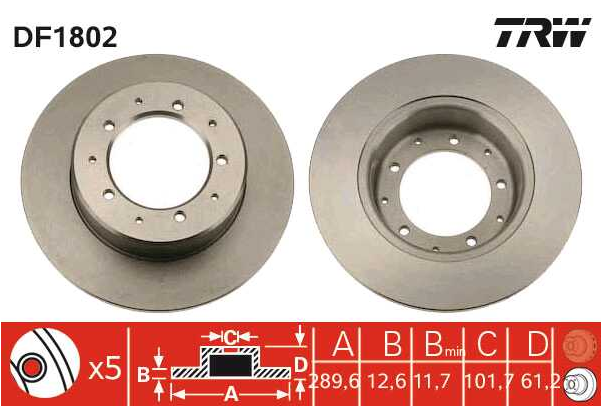 Rear brake disc