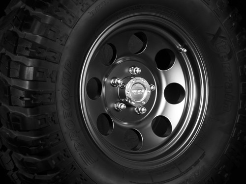 aluminium fälg svart 7x15 ET 0