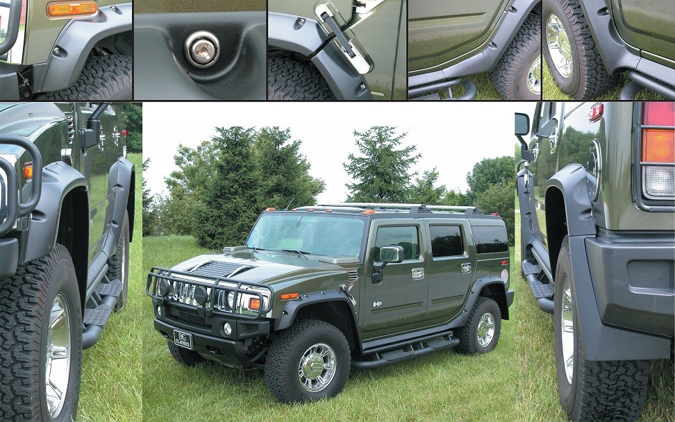 HummeR H2 Pocketstyle FENDER FLARES 4"