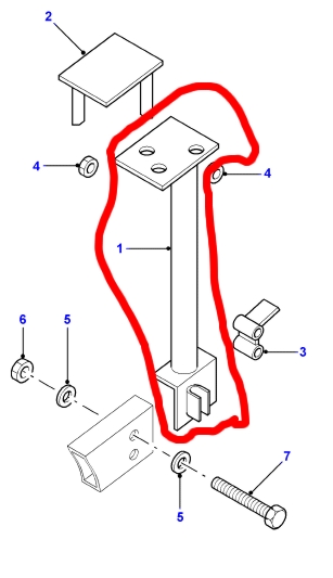 TUBE REAR SEAT SUPPORT TO FRAME LH 90 110