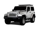 Jeep Wrangler JK 2-dörrar (2007-2018) Extreme Slimline II 1/2 tak räckessats - av Front Runner