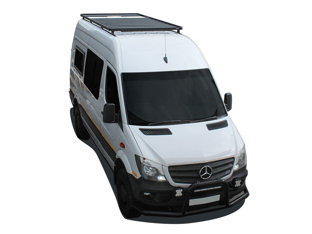Mercedes Benz Sprinter 144in/170in / L2/L3 / MWB/LWB Wheelbase w/OEM Tracks (2006-Current) Slimline II Roof Rack Kit