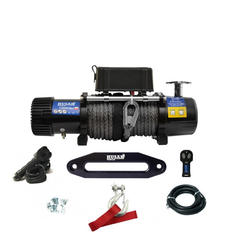 Husar Winch BST  12000lbs 12V  synthetic rope