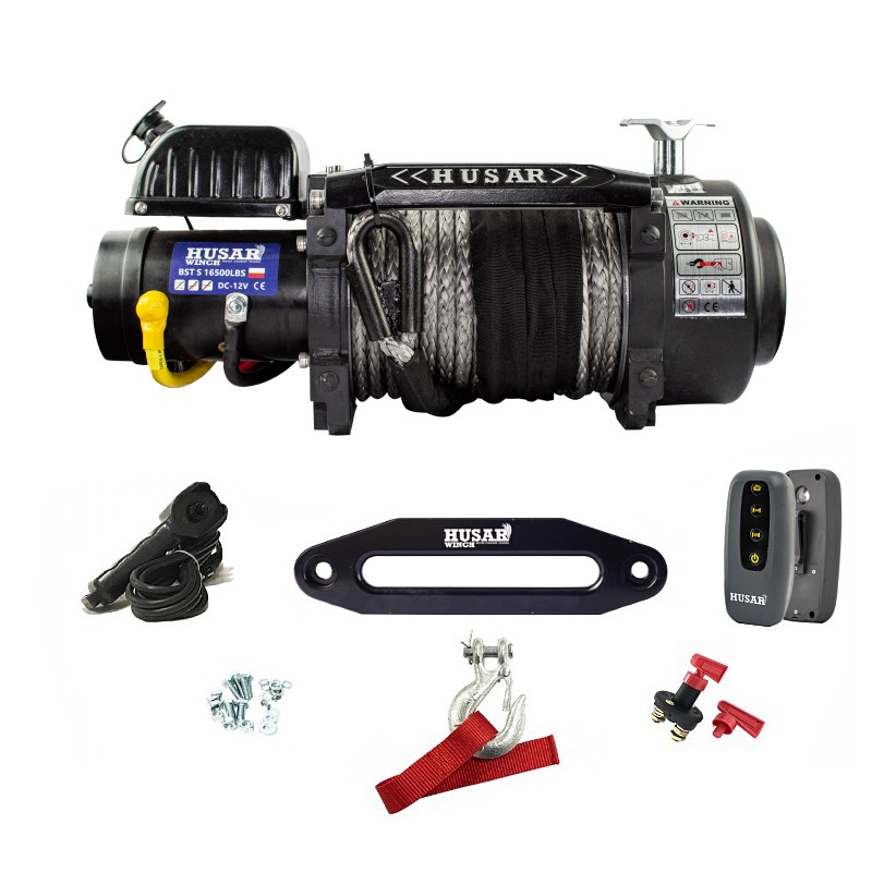 BST S 16500lbs 24V synthetic rope