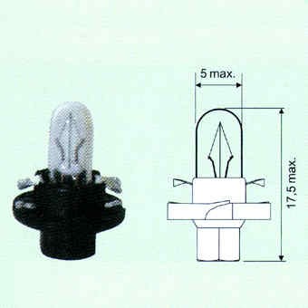 lyckta svart 12V 1.2W