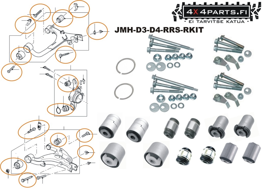 Discovery 3 / 4 and RR Sport rear controlarm bush kit