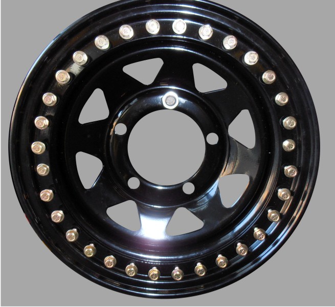 BEADLOCK WHEEL 7X16 OFFSET +8 BLACK