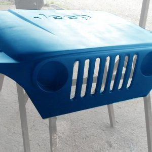 Jeep glasfiber motorhuva