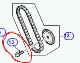 Oil pump sprocket BOLT TD5